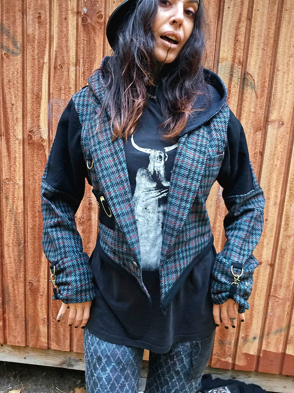 Upcycled bomber blazer