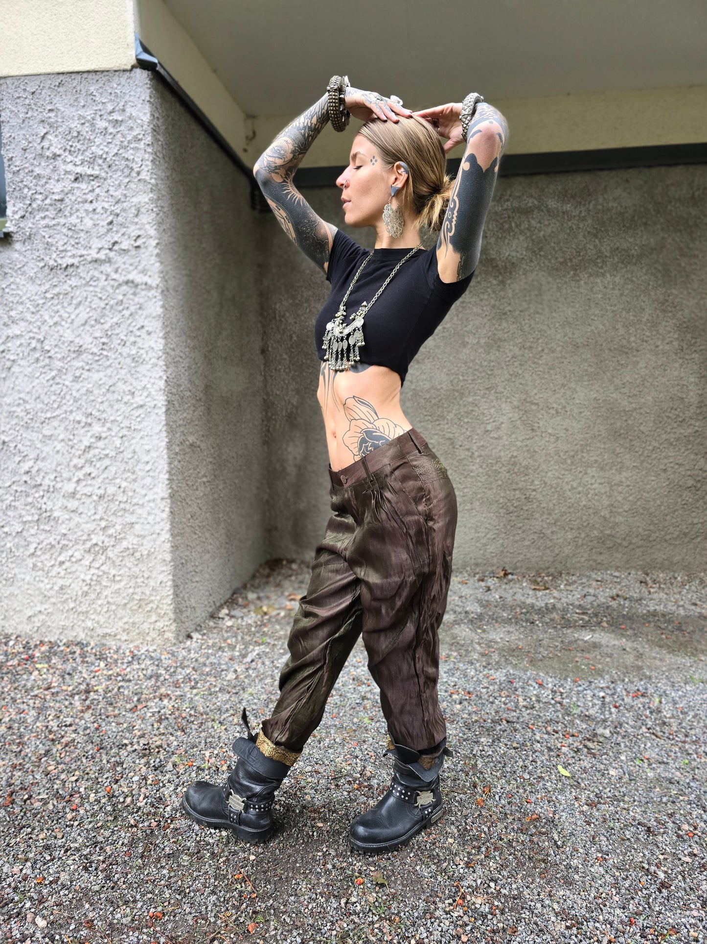 Satin pants