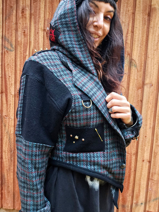 Upcycled bomber blazer