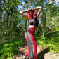 Silk suspender pants