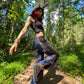 Silk suspender pants