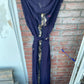 Silk kaftan long dress with big hoodie