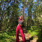 Silk suspender pants