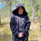 Black layered hoodie