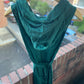 Silk kaftan long dress with big hoodie