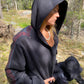 Black layered hoodie