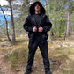 Black layered hoodie