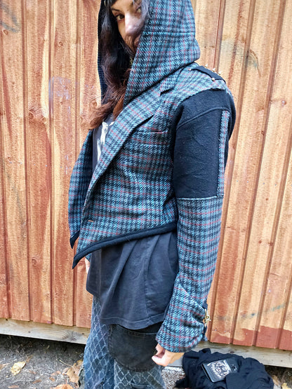 Upcycled bomber blazer