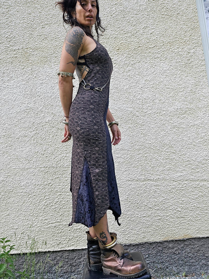 Long dress with shipibo inspired print