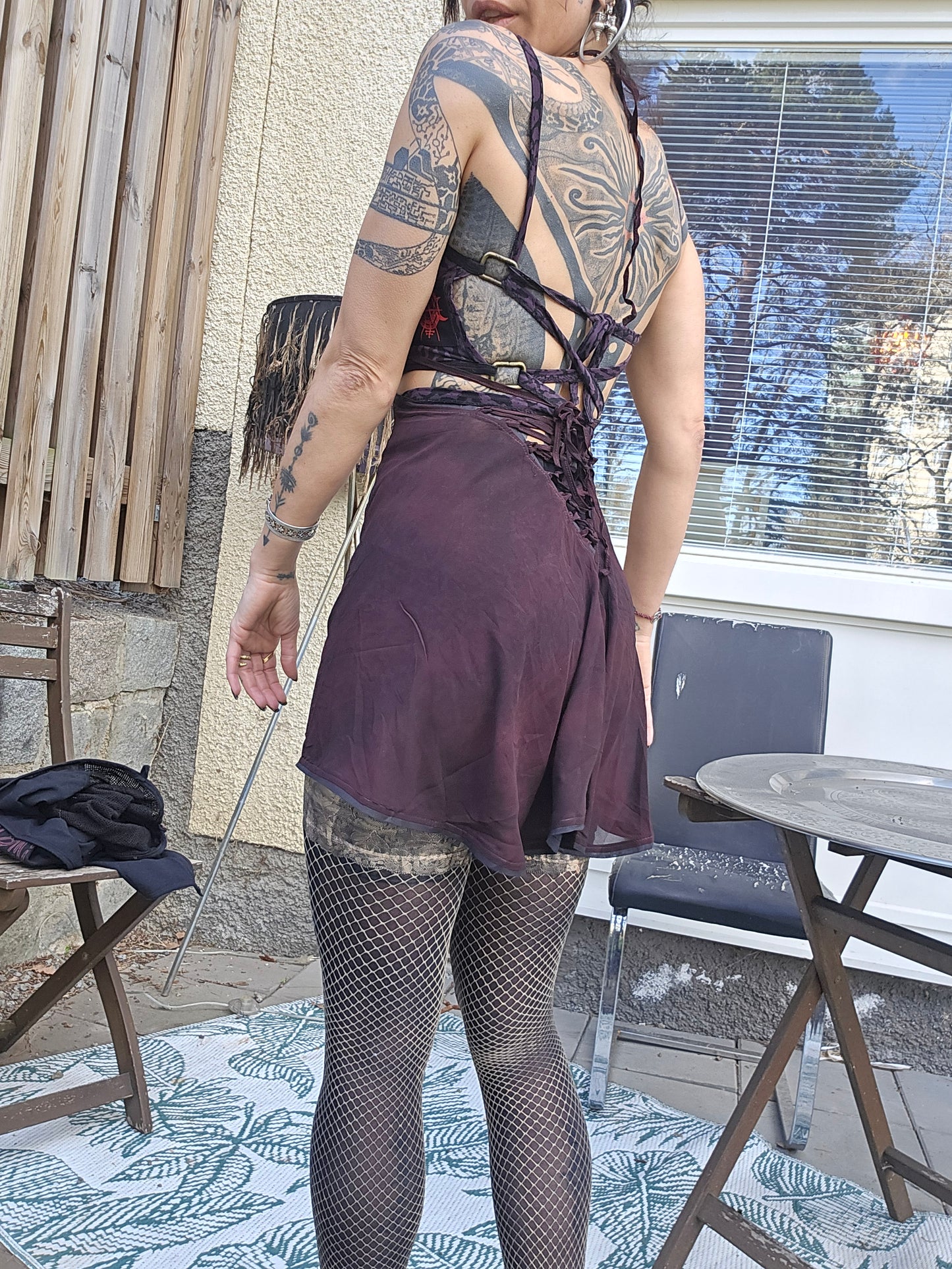 Upcycled Silk Suspender Dress
