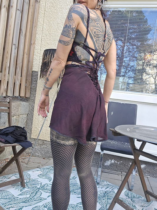 Upcycled Silk Suspender Dress
