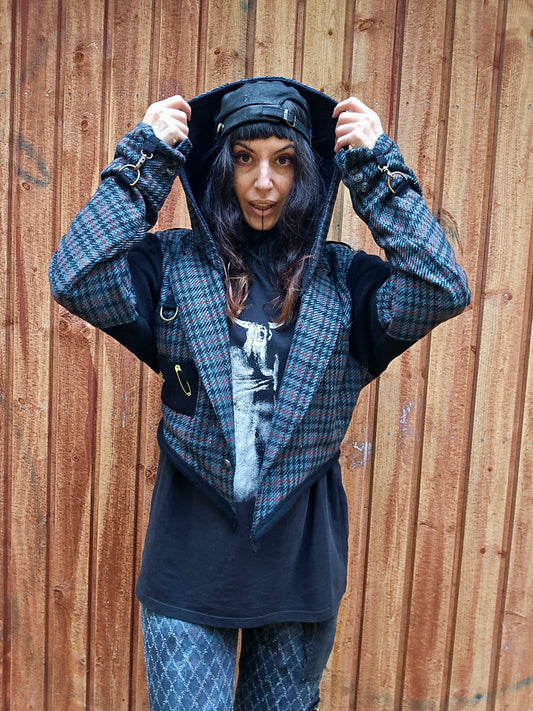 Upcycled bomber blazer