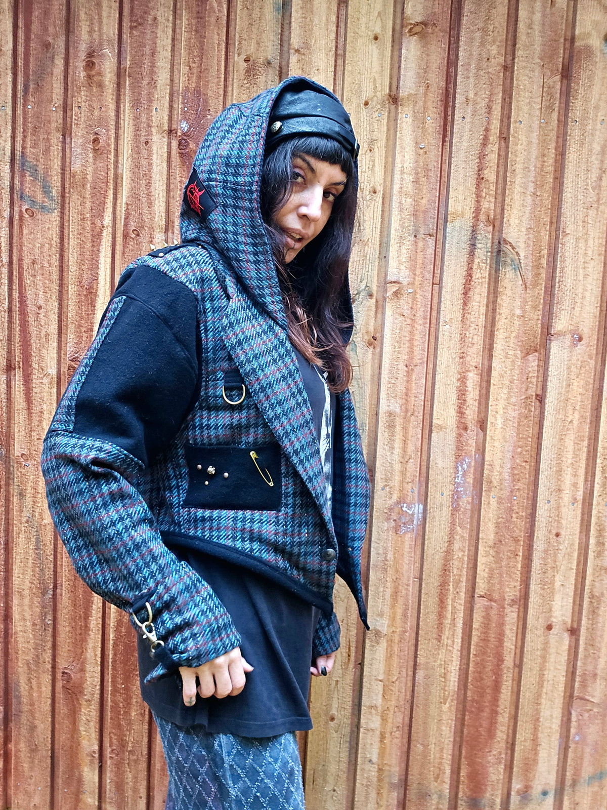 Upcycled bomber blazer