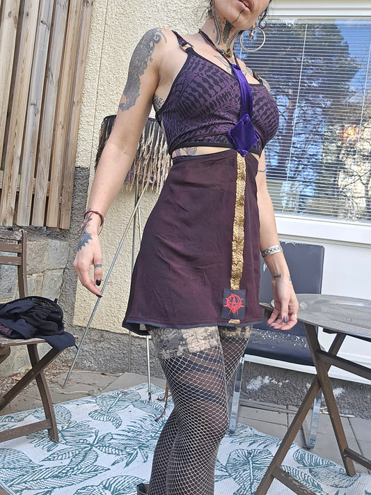 Upcycled Silk Suspender Dress
