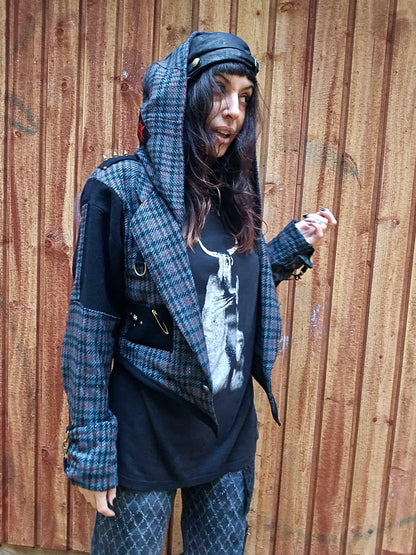 Upcycled bomber blazer