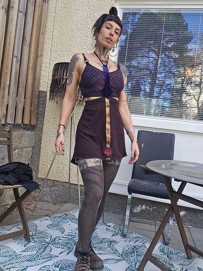 Upcycled Silk Suspender Dress