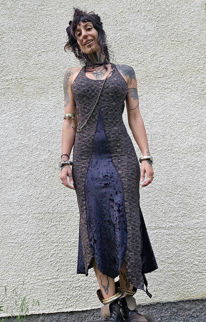 Long dress with shipibo inspired print